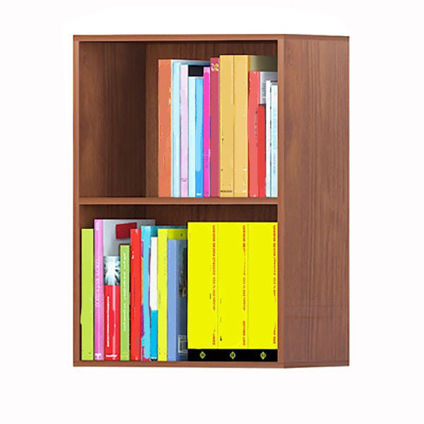 Modern Engineered Wood Bookcase Closed Back Standard Book Shelf for Living Room
