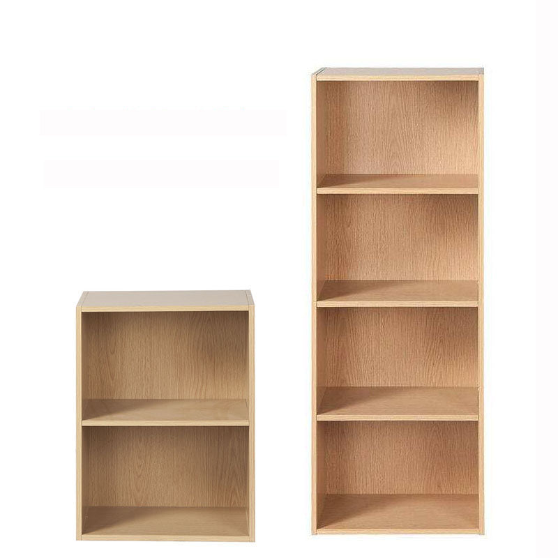 Modern Engineered Wood Bookcase Closed Back Standard Book Shelf for Living Room