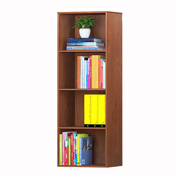 Modern Engineered Wood Bookcase Closed Back Standard Book Shelf for Living Room