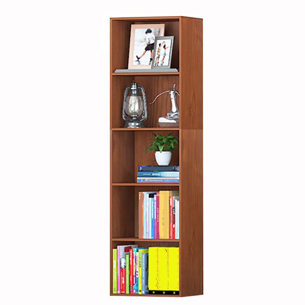 Modern Engineered Wood Bookcase Closed Back Standard Book Shelf for Living Room
