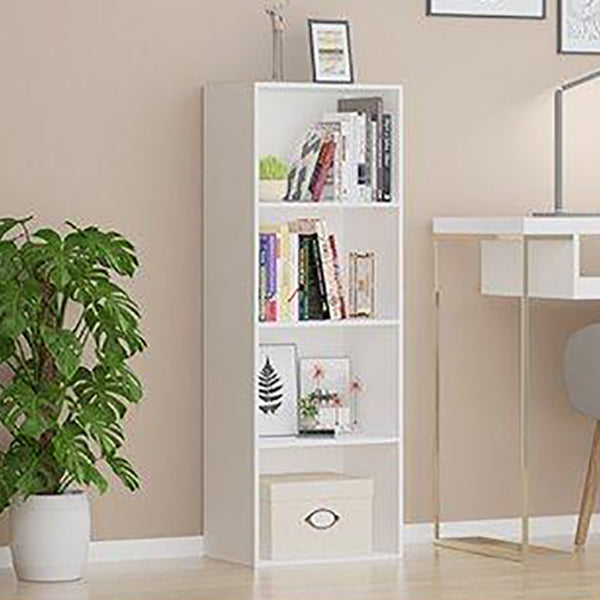 Modern Engineered Wood Bookcase Closed Back Standard Book Shelf for Living Room