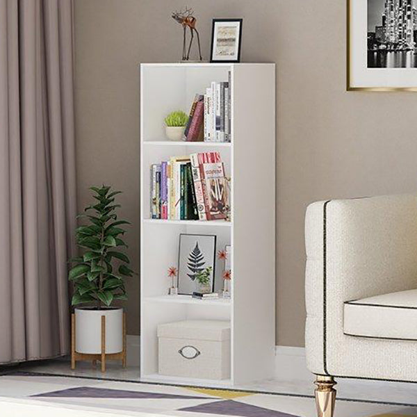 Modern Engineered Wood Bookcase Closed Back Standard Book Shelf for Living Room