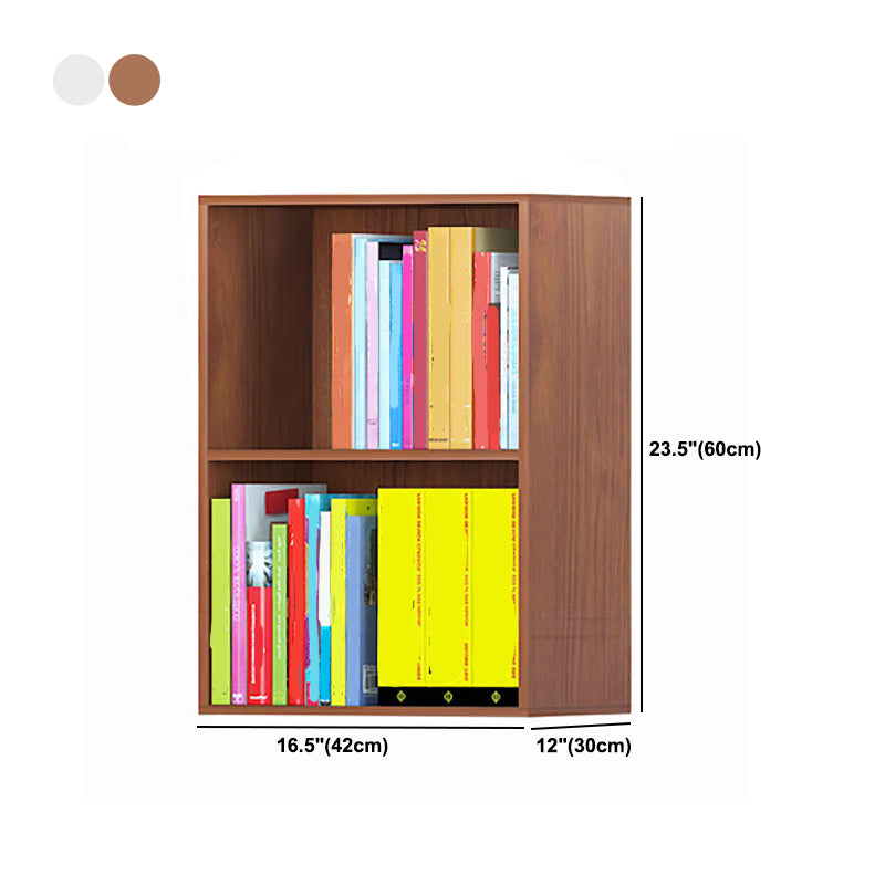 Modern Engineered Wood Bookcase Closed Back Standard Book Shelf for Living Room