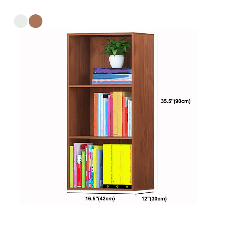Modern Engineered Wood Bookcase Closed Back Standard Book Shelf for Living Room