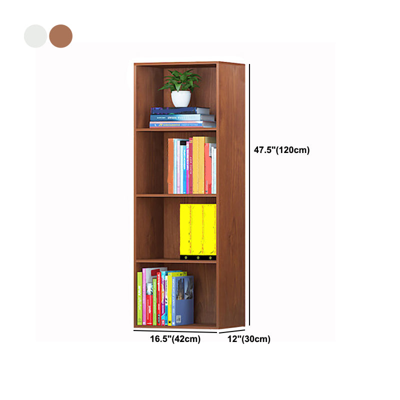 Modern Engineered Wood Bookcase Closed Back Standard Book Shelf for Living Room