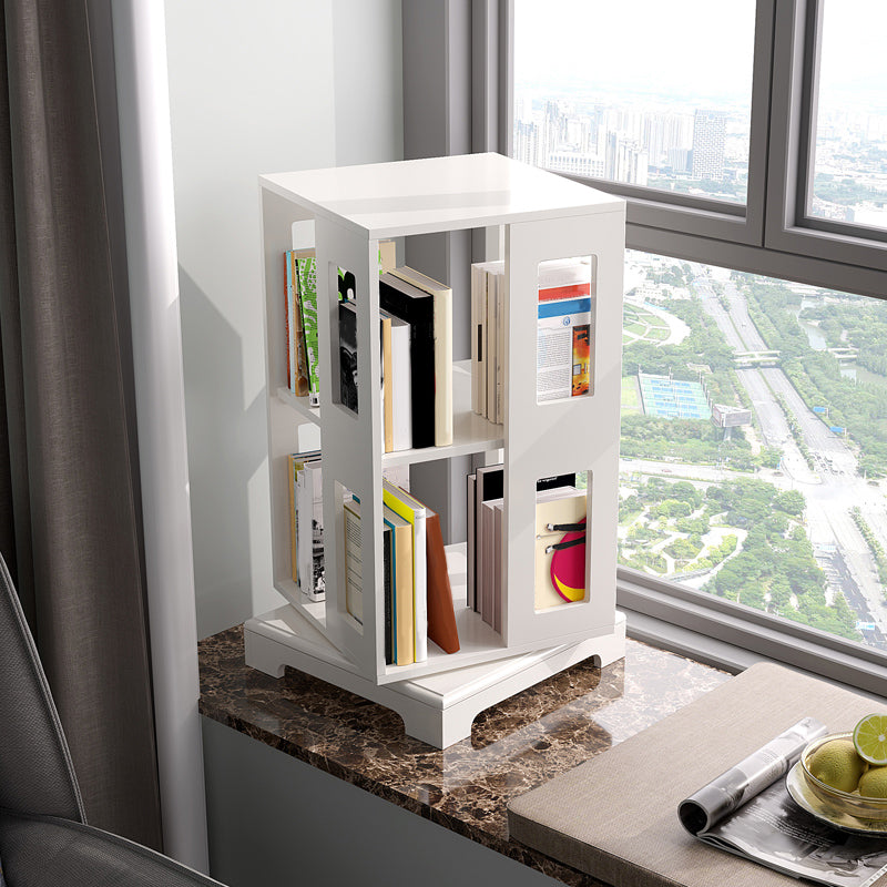 Solid Wood Bookshelf Scandinavian Rotatable Open Back Bookshelf