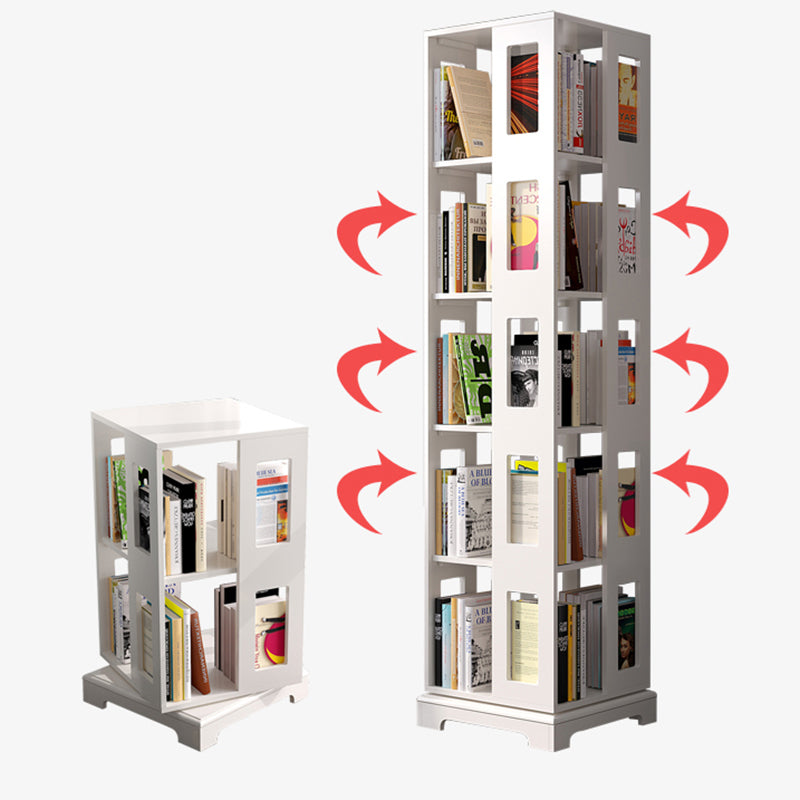 Solid Wood Bookshelf Scandinavian Rotatable Open Back Bookshelf