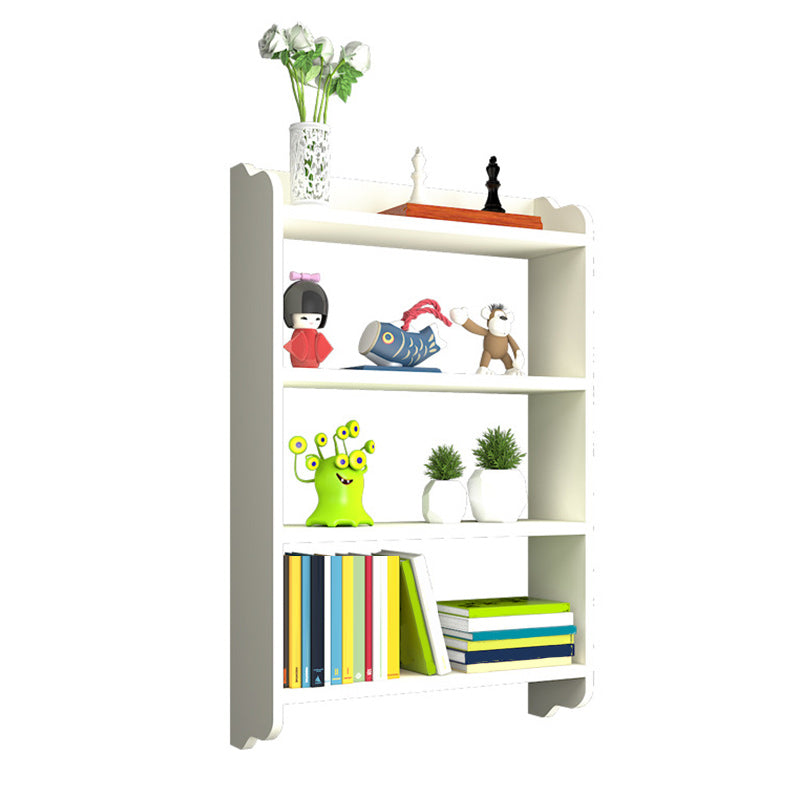 Modern Vertical Bookcase with Rectangular Shelves Wooden Floating Book Shelf for Office