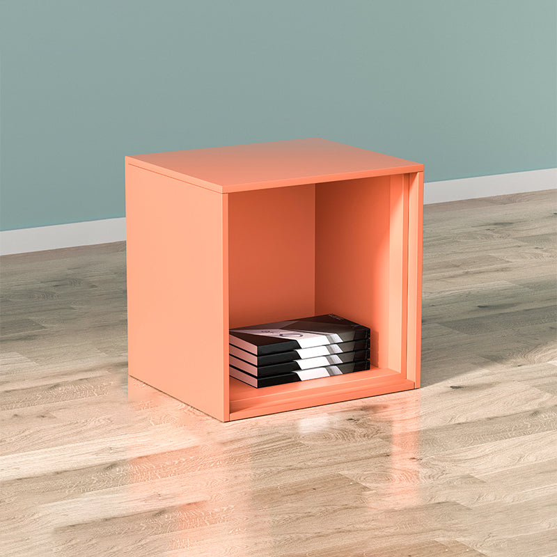 Modern Square Bookcase Metal Bookshelf for Bedroom , 13.7" W X 11.8" D X 13.7" H