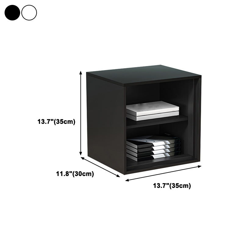 Modern Square Bookcase Metal Bookshelf for Bedroom , 13.7" W X 11.8" D X 13.7" H