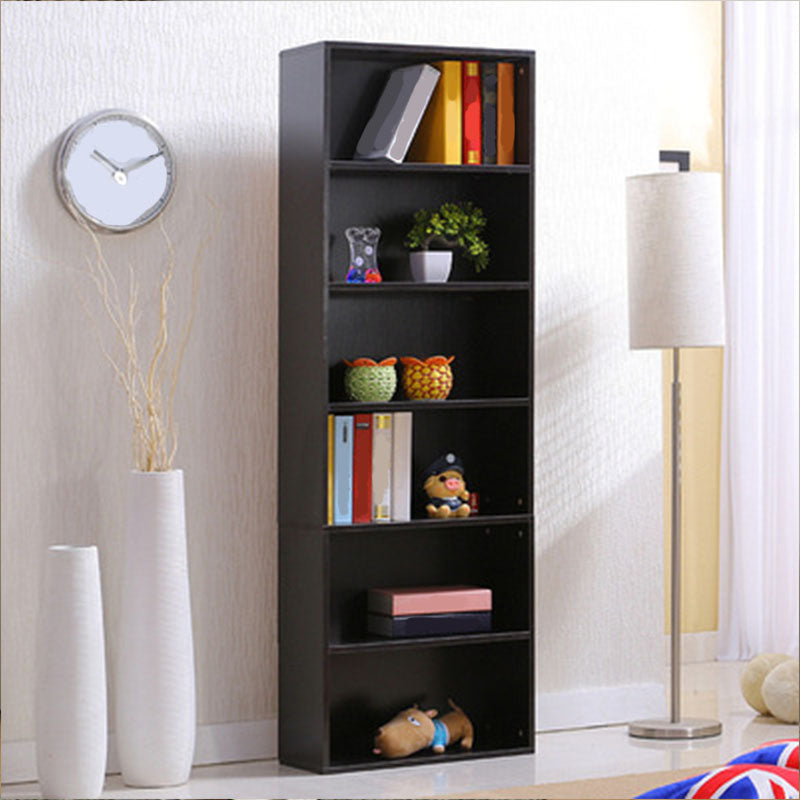 Modern Vertical Bookcase Artificial Wood Bookshelf for Bedroom , 23.5" W X 12" D X 71" H