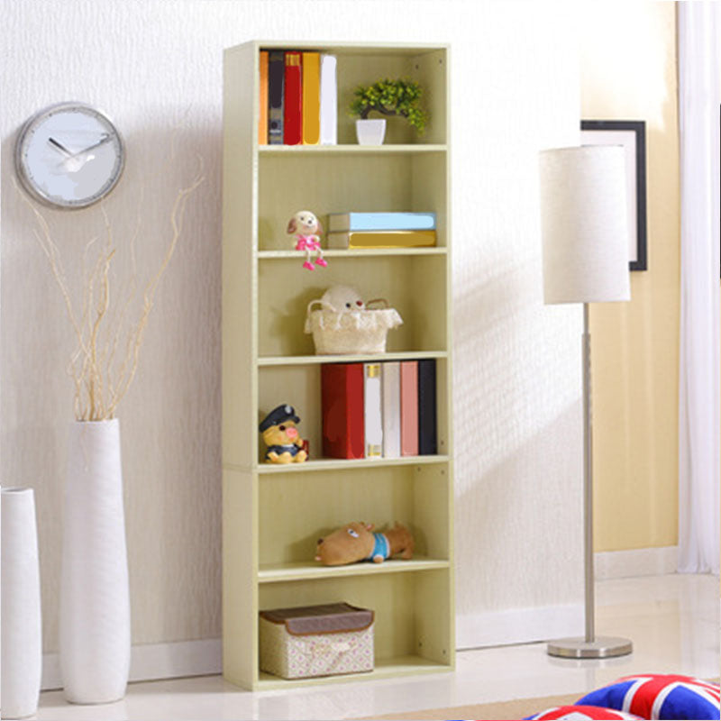Modern Vertical Bookcase Artificial Wood Bookshelf for Bedroom , 23.5" W X 12" D X 71" H
