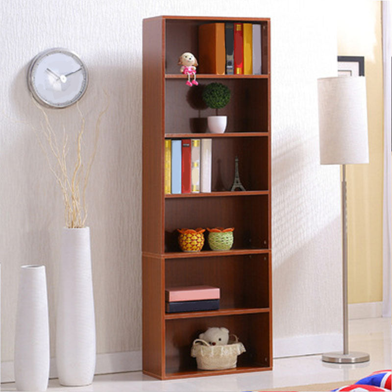 Modern Vertical Bookcase Artificial Wood Bookshelf for Bedroom , 23.5" W X 12" D X 71" H