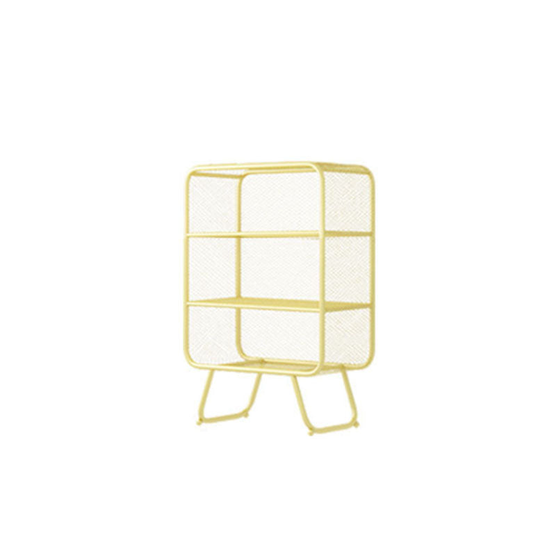 Modern Vertical Bookcase Metal Closed Storage Bookshelf for Bedroom , 31.5" W X 14" D