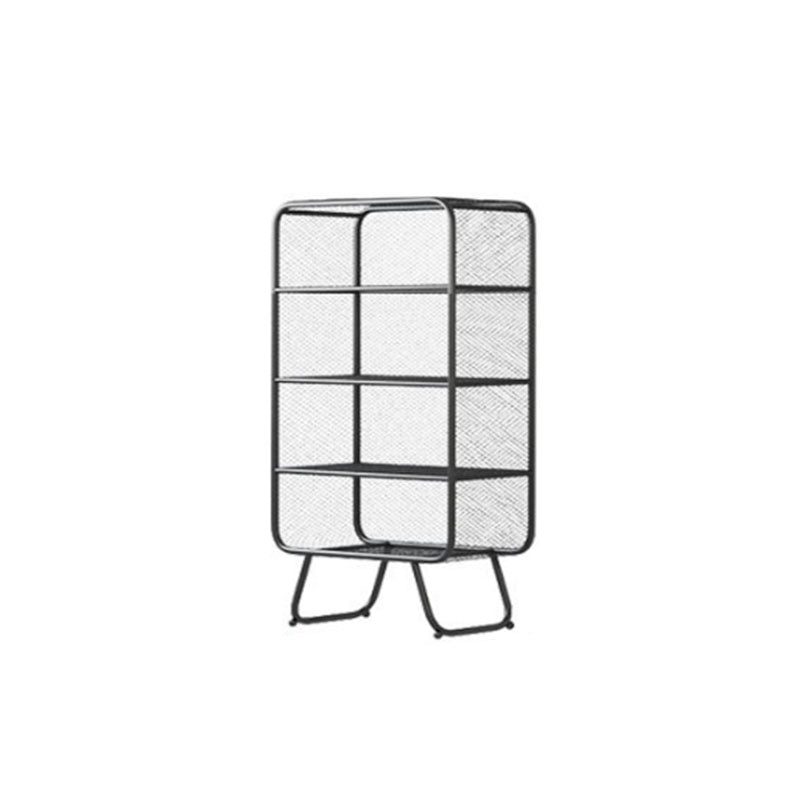 Modern Vertical Bookcase Metal Closed Storage Bookshelf for Bedroom , 31.5" W X 14" D