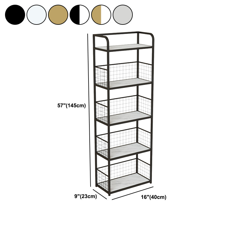 Open Back Bookshelf Scandinavian Rectangle Standard Bookcase