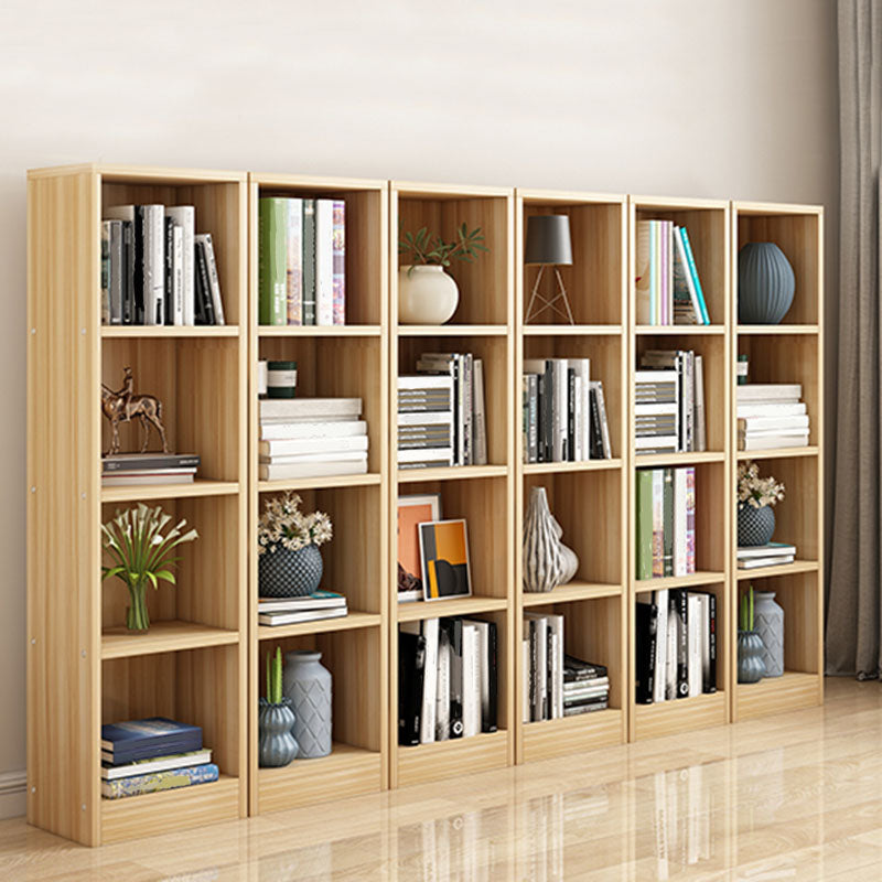 Modern Closed Back Bookshelf Engineered Wood Shelf Bookcase for Study Room