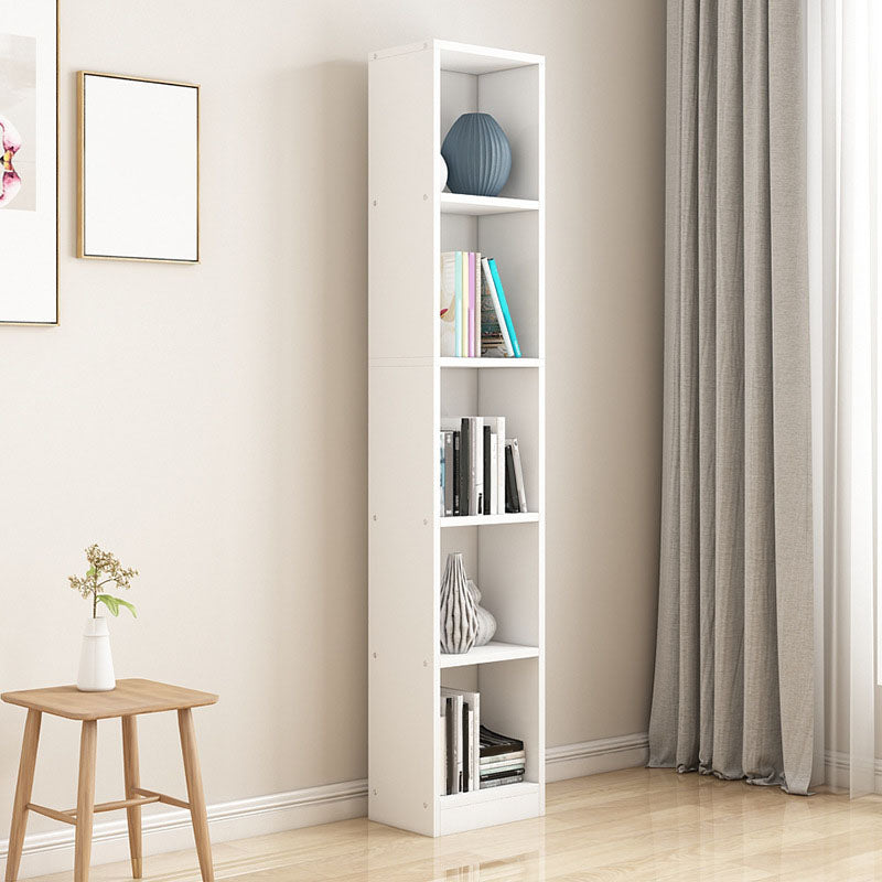 Modern Closed Back Bookshelf Engineered Wood Shelf Bookcase for Study Room