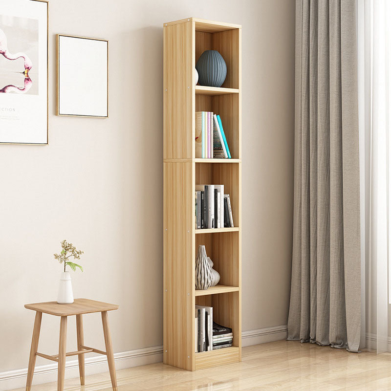 Modern Closed Back Bookshelf Engineered Wood Shelf Bookcase for Study Room