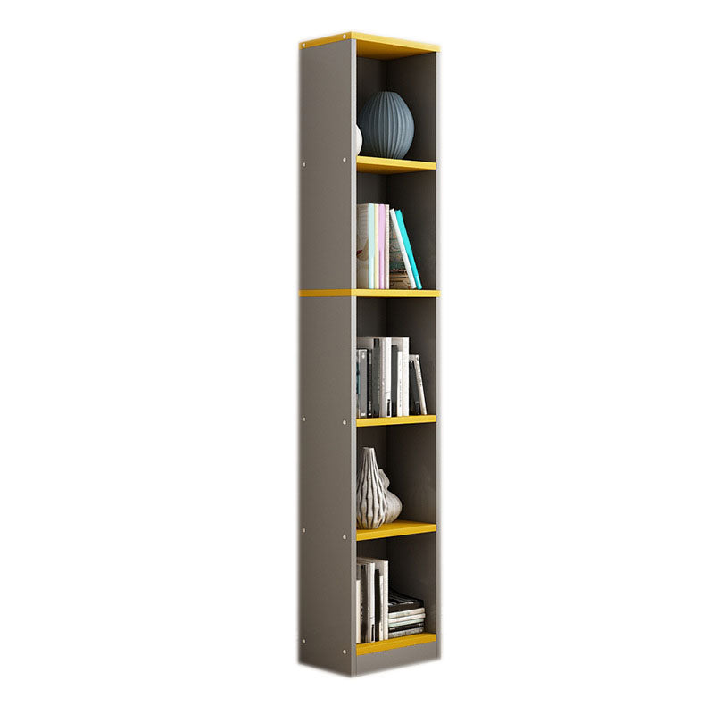 Modern Closed Back Bookshelf Engineered Wood Shelf Bookcase for Study Room
