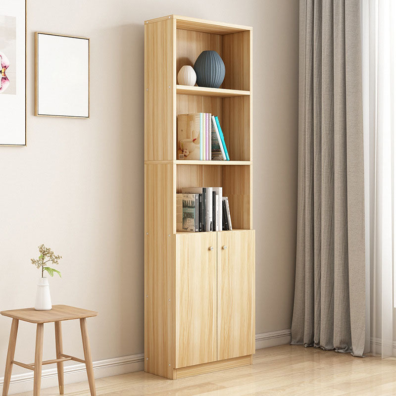 Modern Closed Back Bookshelf Engineered Wood Shelf Bookcase for Study Room