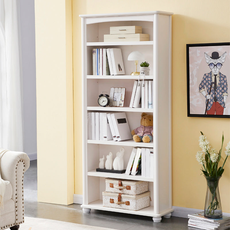 Closed Back Bookshelf Scandinavian Solid Wood Standard Bookcase