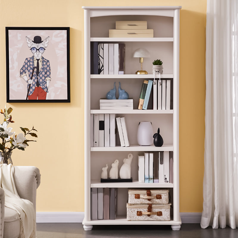 Closed Back Bookshelf Scandinavian Solid Wood Standard Bookcase