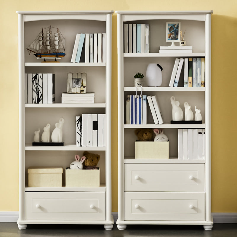 Closed Back Bookshelf Scandinavian Solid Wood Standard Bookcase