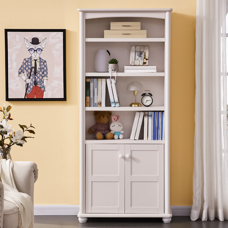 Closed Back Bookshelf Scandinavian Solid Wood Standard Bookcase