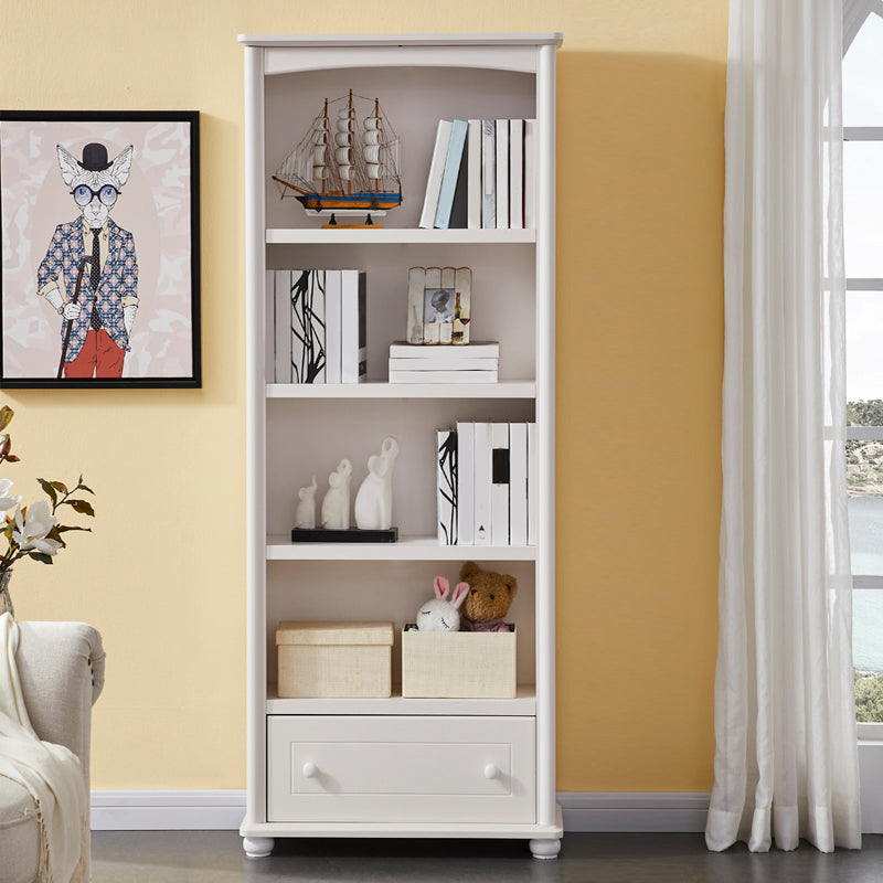Closed Back Bookshelf Scandinavian Solid Wood Standard Bookcase