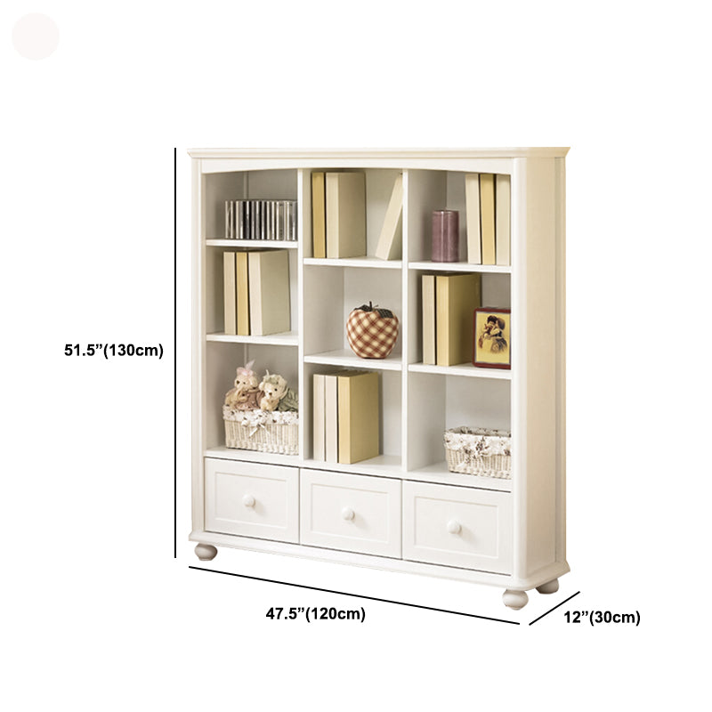 Closed Back Bookshelf Scandinavian Solid Wood Standard Bookcase