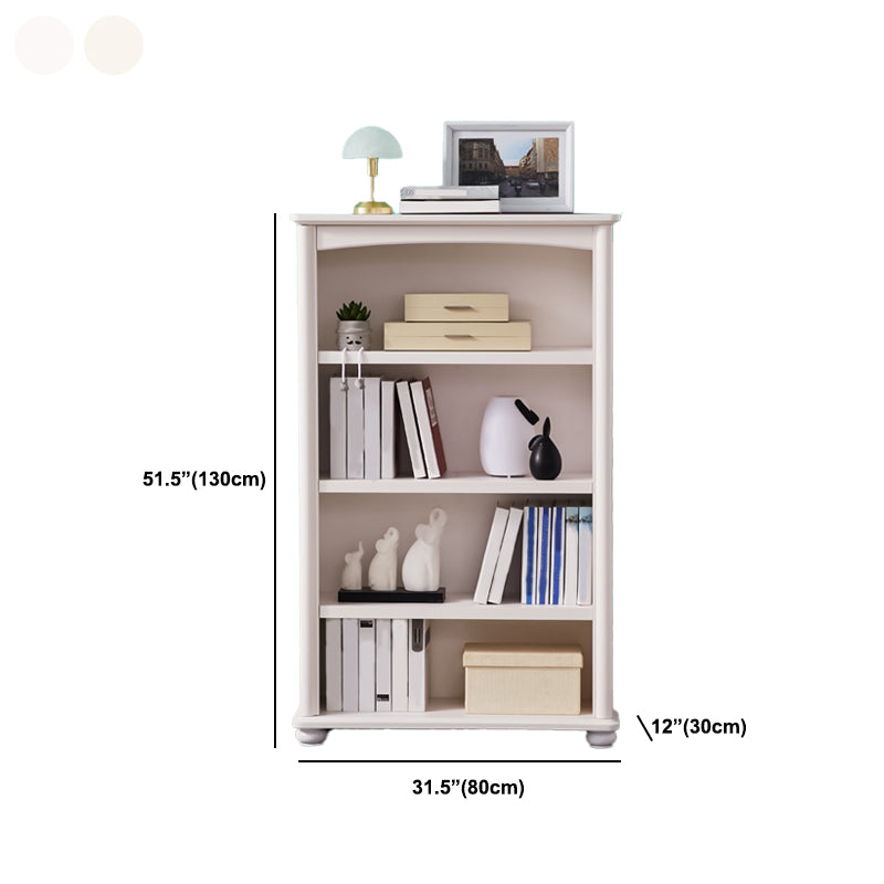 Closed Back Bookshelf Scandinavian Solid Wood Standard Bookcase