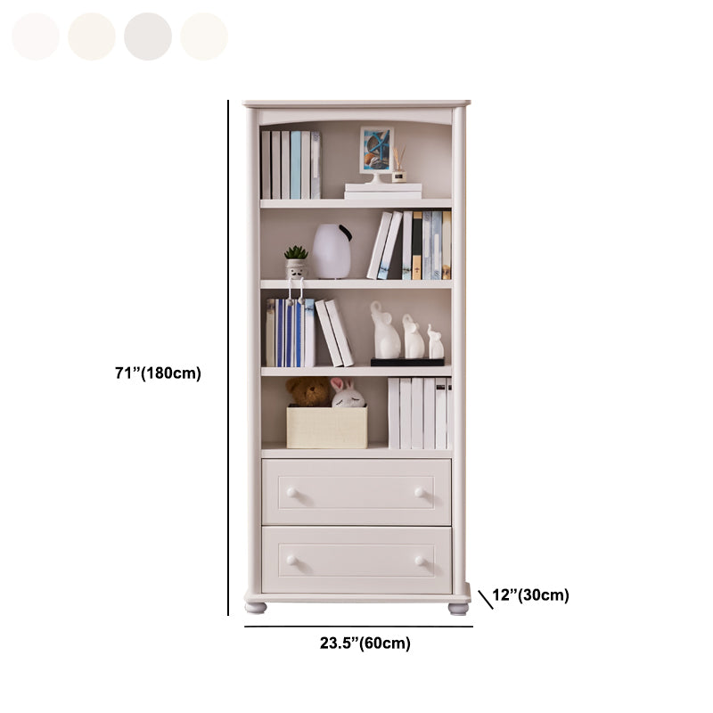 Closed Back Bookshelf Scandinavian Solid Wood Standard Bookcase