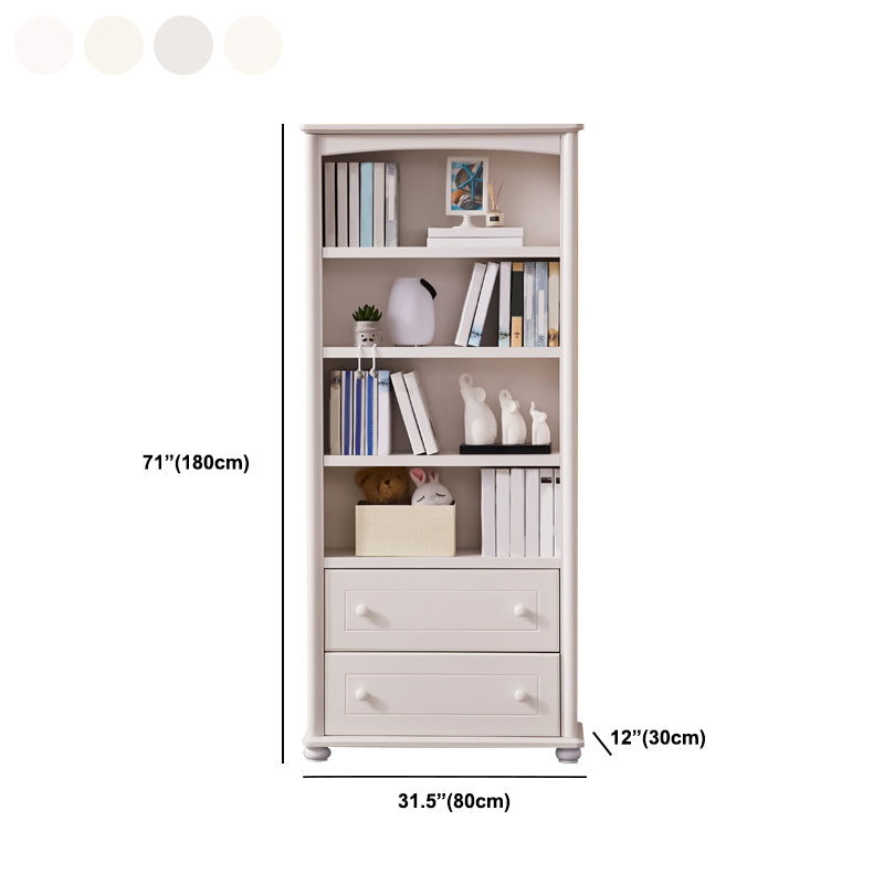 Closed Back Bookshelf Scandinavian Solid Wood Standard Bookcase