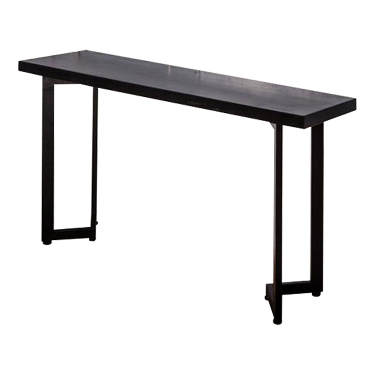 Mid-Century Modern Console Table with Wooden Rectangle Top for Hall