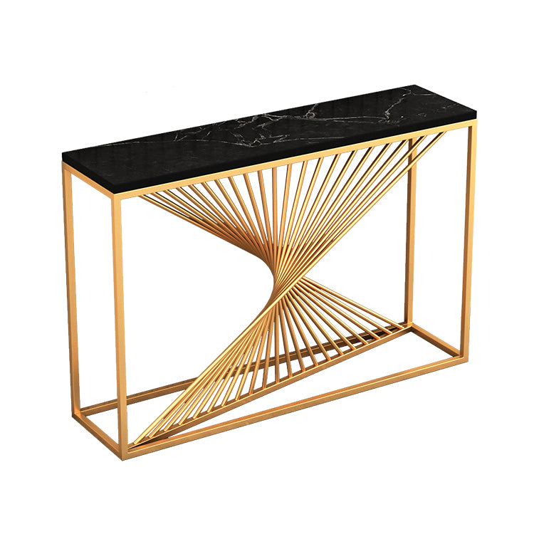 Contemporary Iron Console Table Rectangle Frame Stain Resistant Console Sofa Table