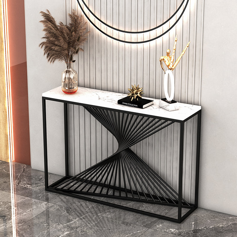 Contemporary Iron Console Table Rectangle Frame Stain Resistant Console Sofa Table