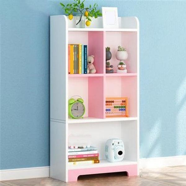 Vertical Wooden Bookcase White Closed Storage Bookshelf for Home Office