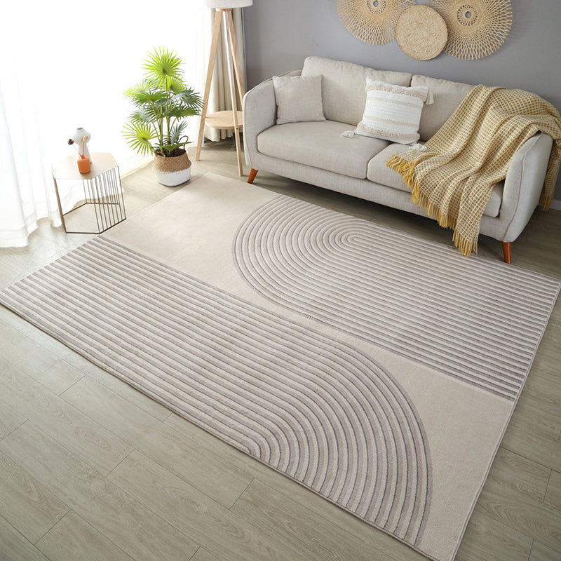 Simplicity Carpet Contemporary Polyester Rug Washable Indoor Rug for Home Decor