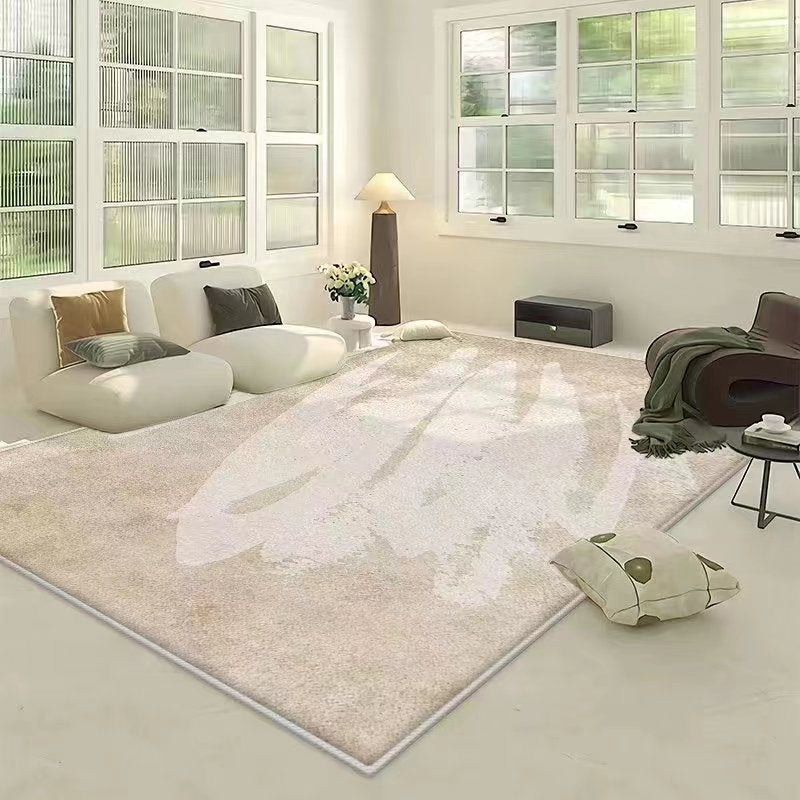 Green Modern Rug Polyester Color Piece Area Rug Stain Resistant Rug for Sitting Room