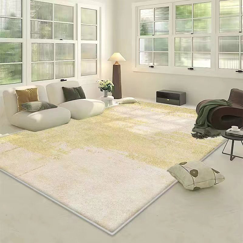 Green Modern Rug Polyester Color Piece Area Rug Stain Resistant Rug for Sitting Room