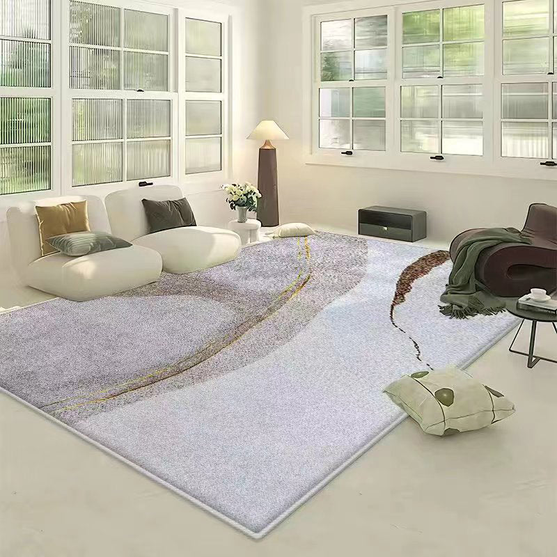 Green Modern Rug Polyester Color Piece Area Rug Stain Resistant Rug for Sitting Room