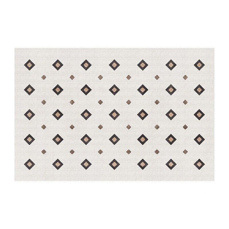 Light Grey Casual Rug Polyester Striped Indoor Rug Washable Rug for Home Decor