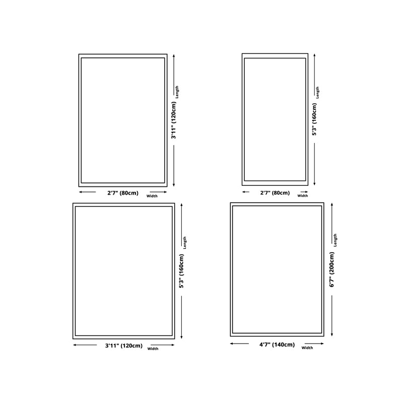 Light Grey Casual Rug Polyester Striped Indoor Rug Washable Rug for Home Decor