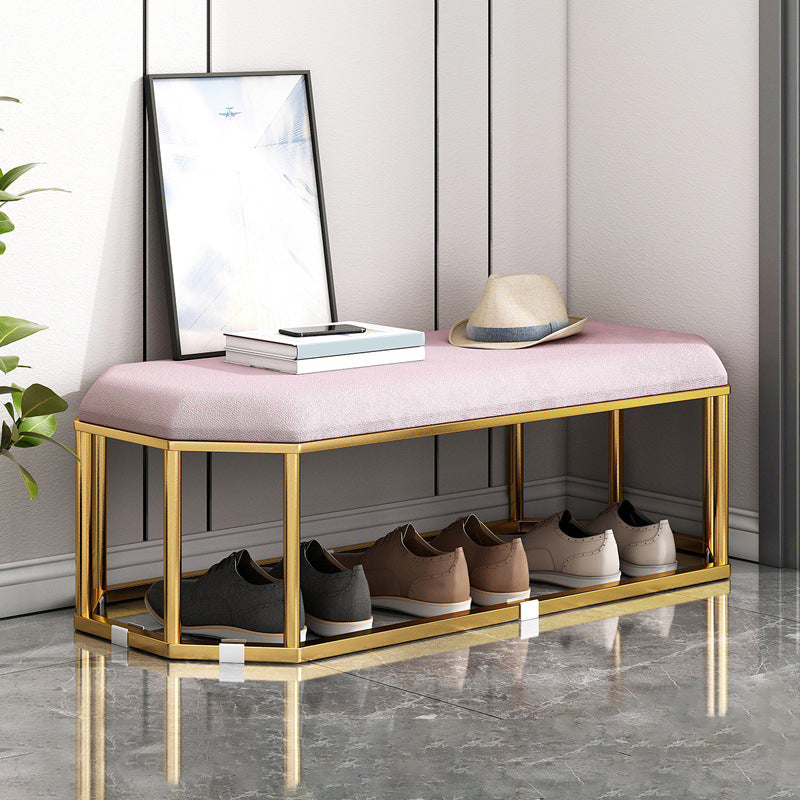 Velvet Specialty Storage Ottomans Standard Plain Glam Style Fade Resistant Ottoman