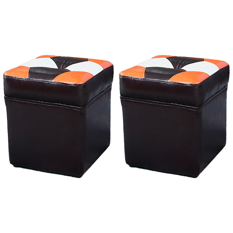 Water Resistant Round Standard Modern Color Lump Leather Ottoman