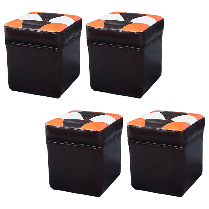 Water Resistant Round Standard Modern Color Lump Leather Ottoman