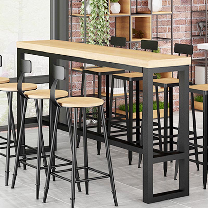 Solid Wood Pub Dining Set 1/2/5/9 Pieces Rectangle Indoor Glam Counter Height Set