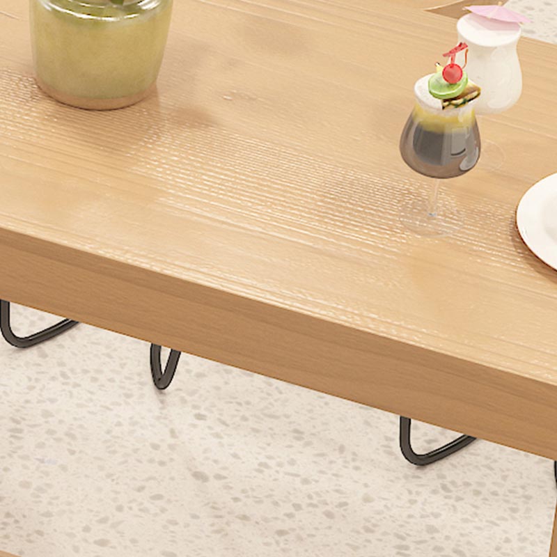 Modern Rectangle Table and Stool Set 1/2/6/11 Pieces Solid Wood Bar Table Set in Natural