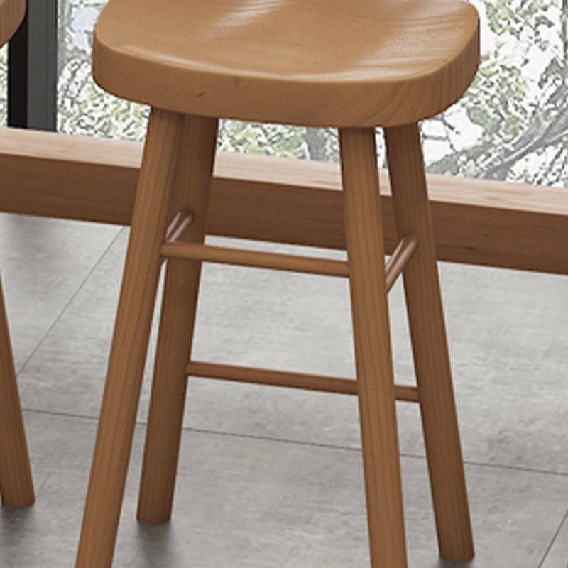 Modern Rectangle Table and Stool Set 1/2/6/11 Pieces Solid Wood Bar Table Set in Natural